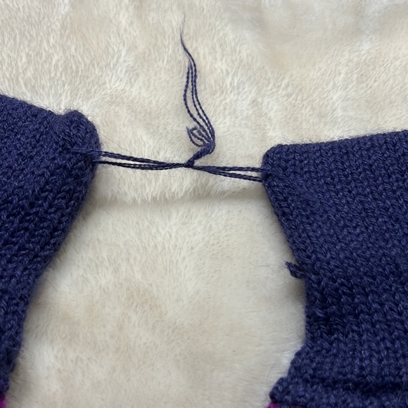 NWOT 🧤 HANDKNIT ALPACA WOOL BLUE-PURPLE-GRAY FINGERLESS KNIT GLOVES Women’s OS - Picture 7 of 7